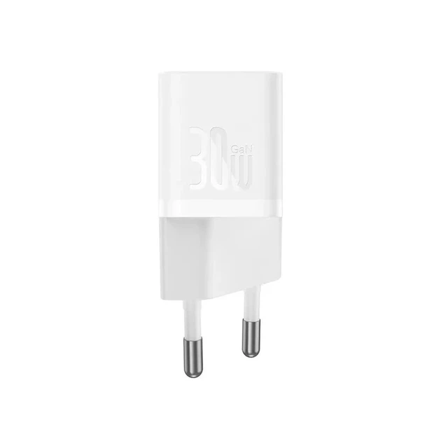 Мережевий зарядний пристрій Baseus GaN5 Fast Charger(mini) 1C 30W EU White - Фото 1 Мережевий зарядний пристрій Baseus GaN5 Fast Charger(mini) 1C 30W EU White - изображение 1
