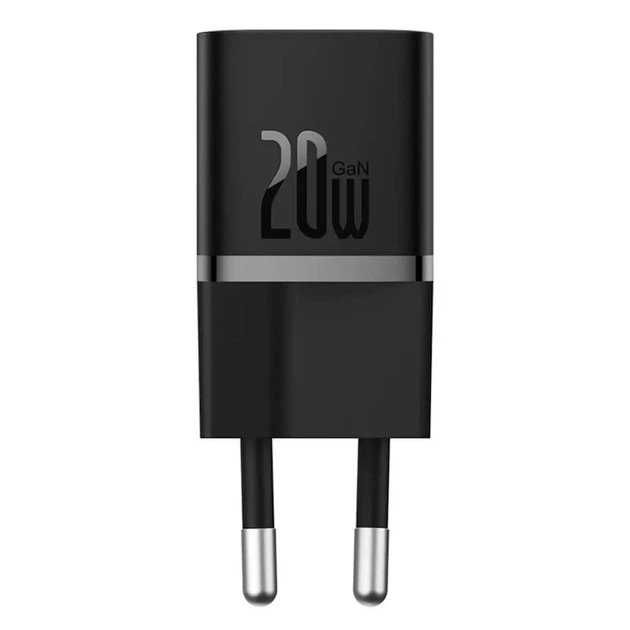Мережевий зарядний пристрій Baseus GaN5 Fast Charger(mini) 1C 20W EU Black - Фото 1 Мережевий зарядний пристрій Baseus GaN5 Fast Charger(mini) 1C 20W EU Black - изображение 1
