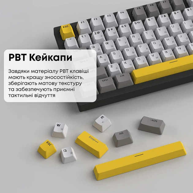 Дротова механічна клавіатура Ajazz AK820 Sea Salt Switch Black (AK820-SS-BGY) - Фото 13 Дротова механічна клавіатура Ajazz AK820 Sea Salt Switch Black (AK820-SS-BGY) - изображение 13