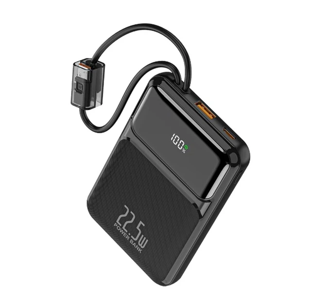 Зовнішній акумулятор WUW Y158 (PD22.5W quick charge) 10000mAh Black - Фото 1 Зовнішній акумулятор WUW Y158 (PD22.5W quick charge) 10000mAh Black - зображення 1