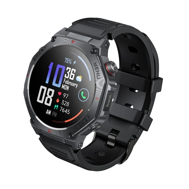 Смарт-годинник HOCO Y37 AMOLED 36mm. 520 mAh. GPS sports watch(call version) Black - Фото 1 Смарт-годинник HOCO Y37 AMOLED 36mm. 520 mAh. GPS sports watch(call version) Black - изображение 1