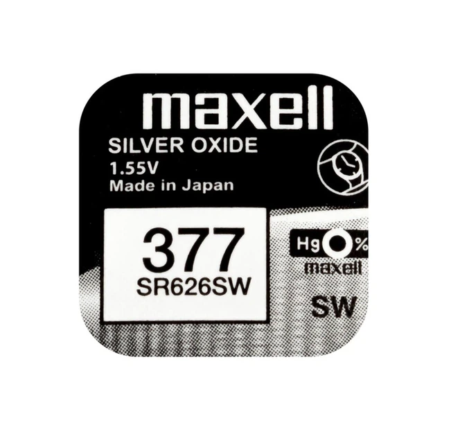 Батарейка MAXELL SR626SW 1PC EU MF (377) A 1шт (M-18292000) - Фото 1 Батарейка MAXELL SR626SW 1PC EU MF (377) A 1шт (M-18292000) - изображение 1