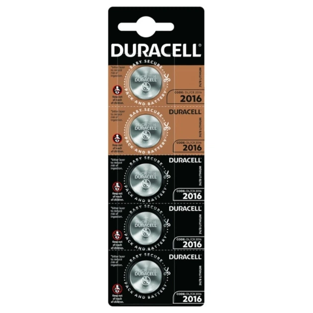 Батарейка Duracell CR2016 (5шт) - Фото 1 Батарейка Duracell CR2016 (5шт) - зображення 1