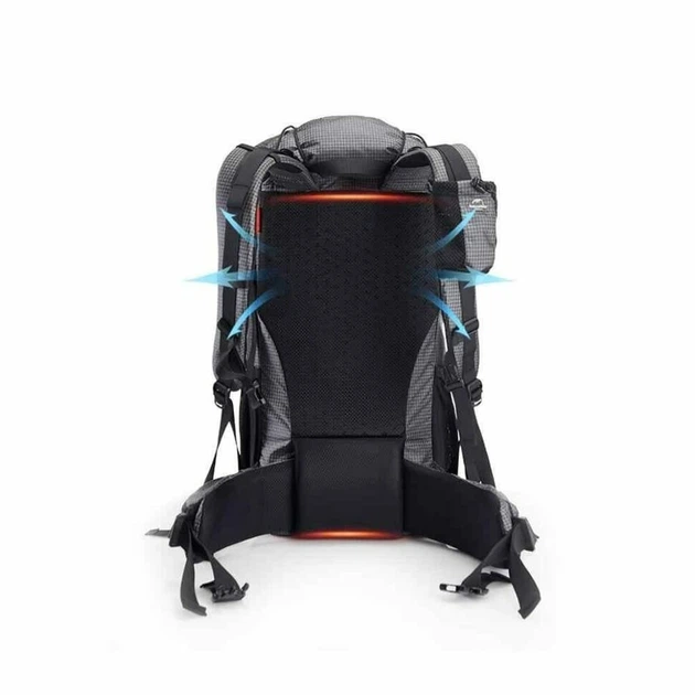Рюкзак туристичний Naturehike Rock NH20BB113, 40+5 л, чорний - изображение 2