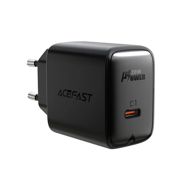 Мережевий зарядний пристрій ACEFAST A1 PD20W single USB-C charger Black - Фото 1 Мережевий зарядний пристрій ACEFAST A1 PD20W single USB-C charger Black - изображение 1