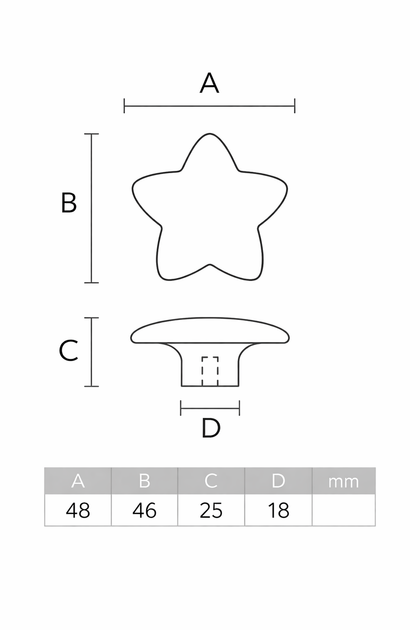 Деревянная детская мебельная ручка-кнопка из дуба Star звезда 48×46 мм, черный дуб - Фото 7 Деревянная детская мебельная ручка-кнопка из дуба Star звезда 48×46 мм, черный дуб - изображение 7