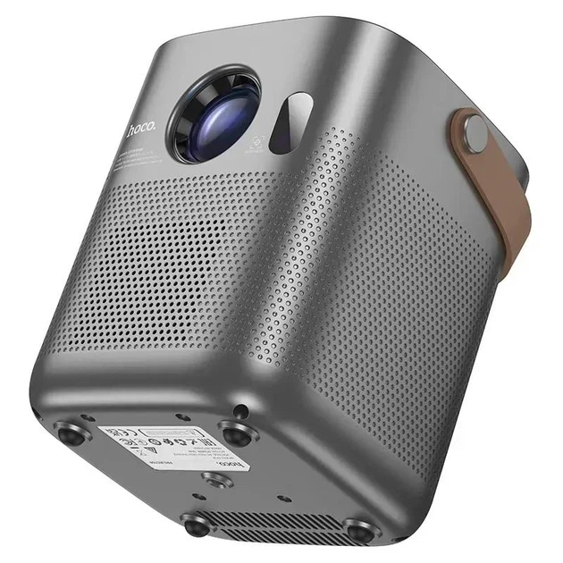Портативний проектор HOCO DT4 з Wi-Fi, Bluetooth 5.1, автофокусом і 4K підтримкою, дистанційне керування Сірий - зображення 2