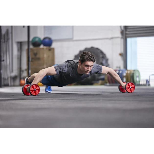 Ролики для пресса Adidas Core Rollers, двойные ролики, тренировки кора, вес до 120 кг. Ø14 см. (ADAC-11604) - изображение 5