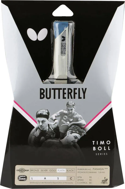 Ракетка для настільного тенісу Butterfly Timo Boll Platinum, чорно-червона - изображение 3