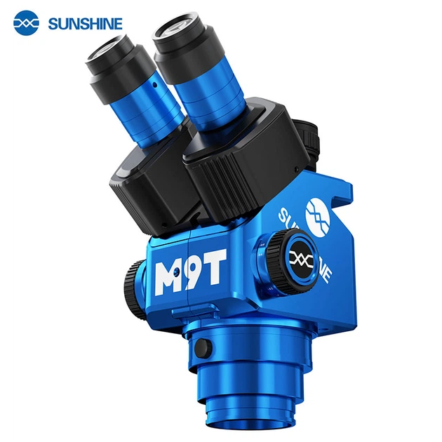 Микроскоп тринокулярный Sunshine M9T / 6X-45X / адаптер CTV 0.5X / WF10X/25 / без штатива / Blue - изображение 6