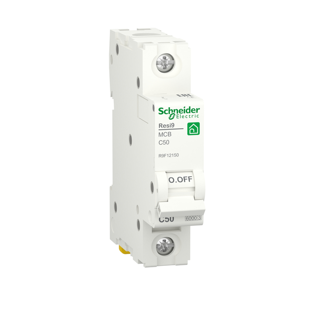 Автоматичний вимикач RESI9 1Р 50А 6kA C R9F12150 Schneider Electric - Фото 1 Автоматичний вимикач RESI9 1Р 50А 6kA C R9F12150 Schneider Electric - зображення 1