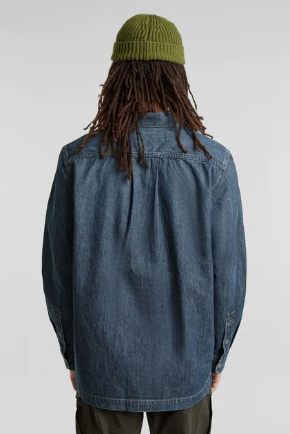 Чоловіча темно-синя джинсова сорочка 1-pocket Regular Denim G-Star RAW S D24764,D539 - Фото 3 Чоловіча темно-синя джинсова сорочка 1-pocket Regular Denim G-Star RAW S D24764,D539 - зображення 3