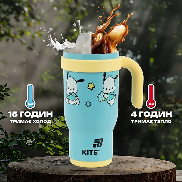 Термокухоль з трубочкою Kite Pochacco 530 мл Зелений (PC25-1266) - Фото 8 Термокухоль з трубочкою Kite Pochacco 530 мл Зелений (PC25-1266) - зображення 8