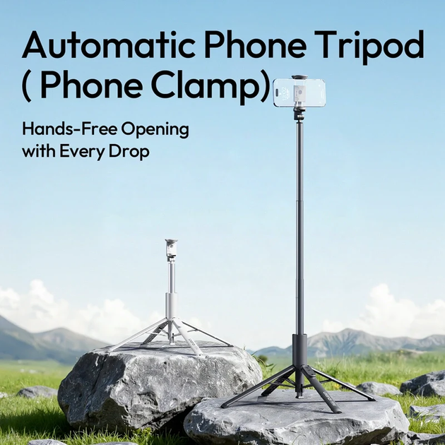 Селфі-монопод Ulanzi Ulanzi MT86 Automatic Phone Tripod(Phone Clamp,Black) - изображение 5