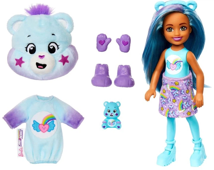 Лялька-сюрприз Mattel Barbie Cutie Reveal Care Bears Chelsea WLMAAI0UC027397 (194735273973) - зображення 3