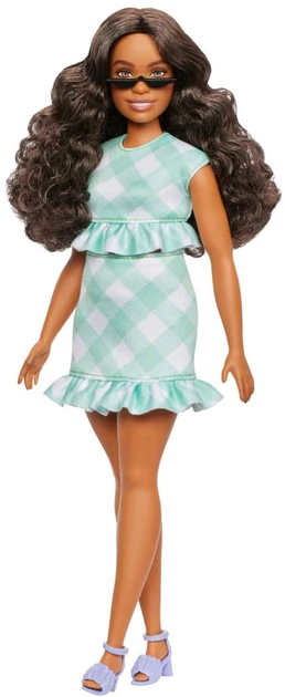 Лялька Mattel Barbie Fashionistas сукня зелена клітинка 763040 (194735255597) - зображення 2