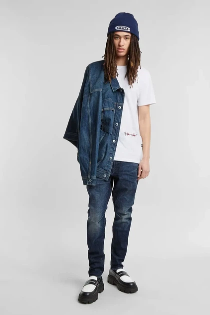 Чоловічі темно-сині джинси D-Staq 3D Slim G-Star RAW 33-32 D05385,C051 - изображение 2
