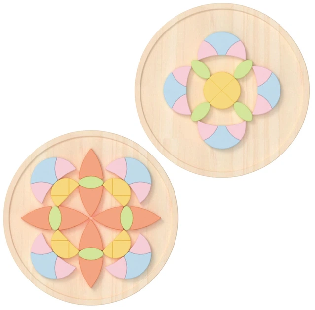 Pastelowa mandala Classic World układanka Montessori mozaika kwiaty (6927049022616) - obraz 3
