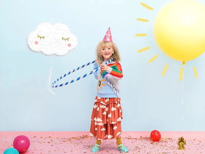 Piniata PartyDeco Chmurka 50 x 32 x 9 cm (5900779132221) - obraz 4