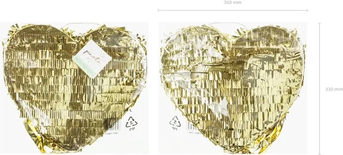Piniata składana PartyDeco Serce Love 36 x 32 x 10 cm (5904555039698) - obraz 3