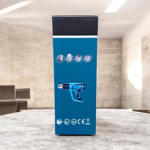 Фен промисловий Hot Air Gun 1600W 4 насадки X512 - Фото 3 Фен промисловий Hot Air Gun 1600W 4 насадки X512 - зображення 3