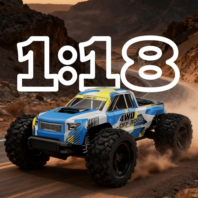 RC машинка MJX Hyper Go 18208 4WD Brushless з металевою трансмісією, дрифт та офроуд модель 1:18, 2 АКБ, 2 корпуси - зображення 6