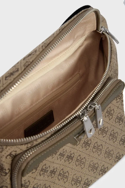 Чоловіча сіра поясна сумка з візерунком MILANO Guess OS HMMILJP4256 - зображення 5