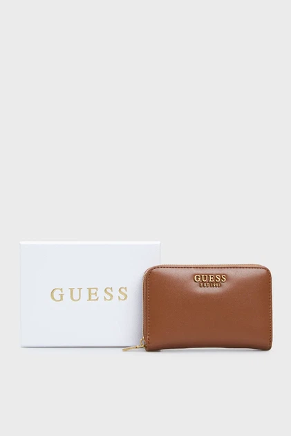 Жіночий коричневий гаманець LAUREL SLG MEDIUM ZIP AROUND Guess OS SWVA8500400 - изображение 5