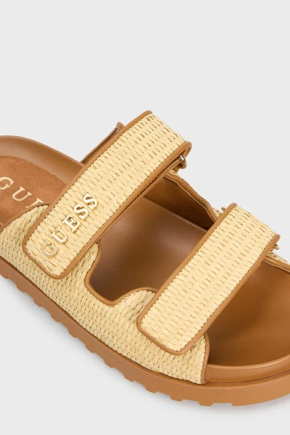 Жіночі бежеві слайдери Guess 38 FLJFDEFAP19 - изображение 2