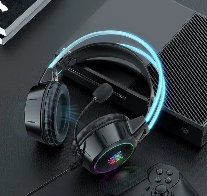 Игровые наушники проводные Onikuma X15 PRO геймерская гарнитура с микрофоном и RGB подсветкой Black (19113) - изображение 6