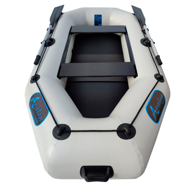 Надувная двухместная лодка ПВХ Avalon А250 / 2,5 м / 2-х местный / гребной / рельсовый настил / передвижные сиденья / ⌀36 см / Белый - Фото 3 Надувная двухместная лодка ПВХ Avalon А250 / 2,5 м / 2-х местный / гребной / рельсовый настил / передвижные сиденья / ⌀36 см / Белый - изображение 3