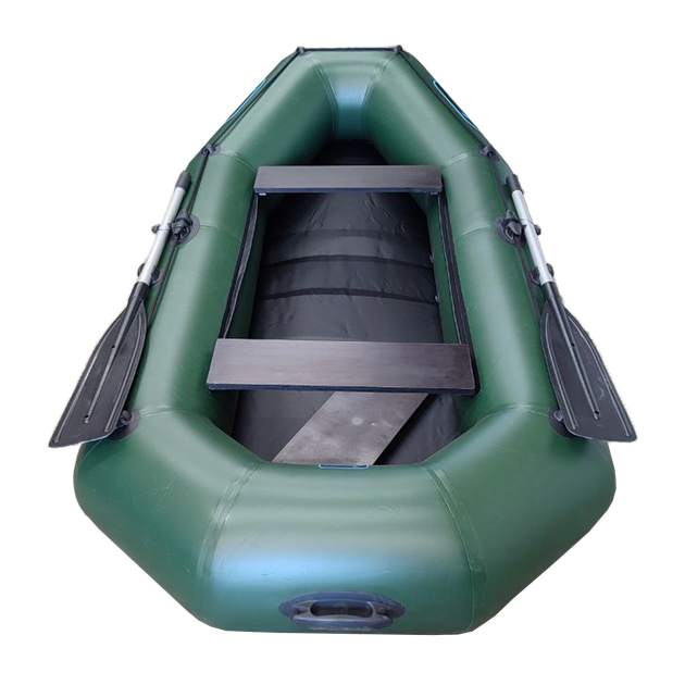 Надувная двухместная лодка ПВХ Avalon А260 / 2,6 м / 2-х местный / гребной / рельсовый настил / передвижные сиденья / ⌀36 см / Зеленый - Фото 4 Надувная двухместная лодка ПВХ Avalon А260 / 2,6 м / 2-х местный / гребной / рельсовый настил / передвижные сиденья / ⌀36 см / Зеленый - изображение 4