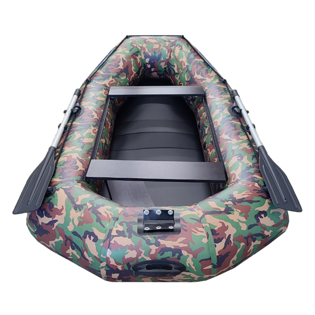 Надувная двухместная лодка ПВХ Avalon А280 / 2,8 м / 2-х местный / гребной / рельсовый настил / передвижные сиденья / ⌀38 см / Камуфляж - Фото 7 Надувная двухместная лодка ПВХ Avalon А280 / 2,8 м / 2-х местный / гребной / рельсовый настил / передвижные сиденья / ⌀38 см / Камуфляж - изображение 7
