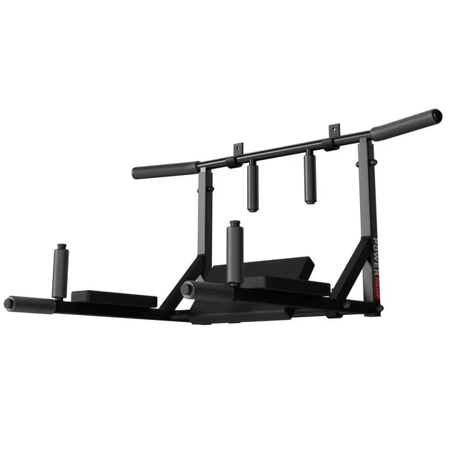 Турник PullUp 3в1 настенный + брусья с упором для пресса / 3 хвата / разборный / черный / (P-3041) - изображение 2