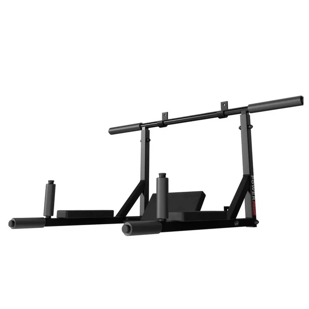 Турник PullUp 3в1 настенный + брусья с упором для пресса / 2 хвата / разборный / черный / (P-3030) - изображение 5