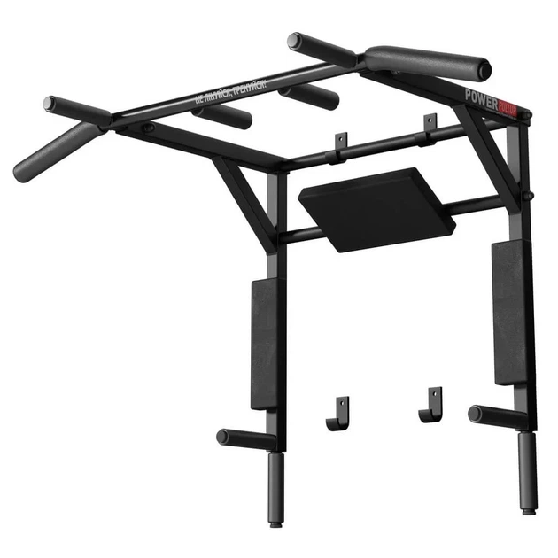Турник PullUp 3в1 настенный + брусья с упором для пресса / 4 хвата / разборный / черный / (P-3043) - изображение 3