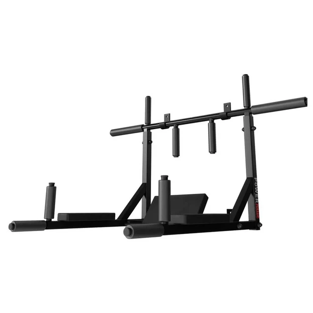 Турник PullUp 3в1 настенный + брусья с упором для пресса / 4 хвата / разборный / черный / (P-3033) - изображение 2