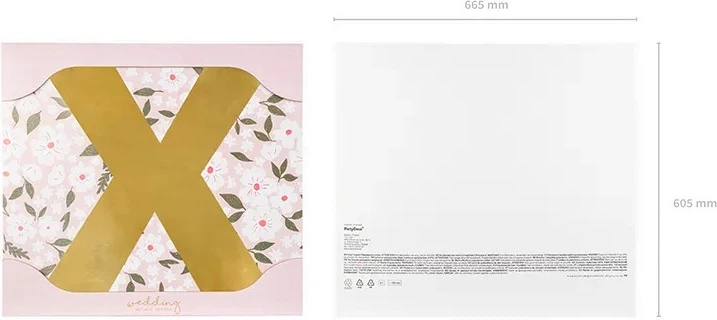 Litera lustrzana PartyDeco X 58 x 60 cm Złota (5904555004764) - obraz 3