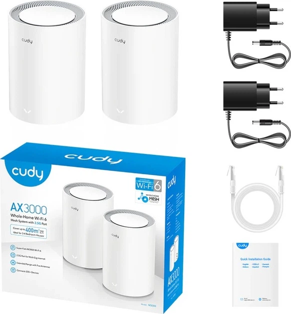 Маршрутизатор Cudy M3000 2-Pack White (6971690793241) - зображення 2