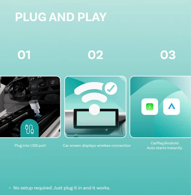 Беспроводной адаптер для автомобилей Apple CarPlay и Android Auto Ottocast Mini NOVA (CA530) - изображение 6