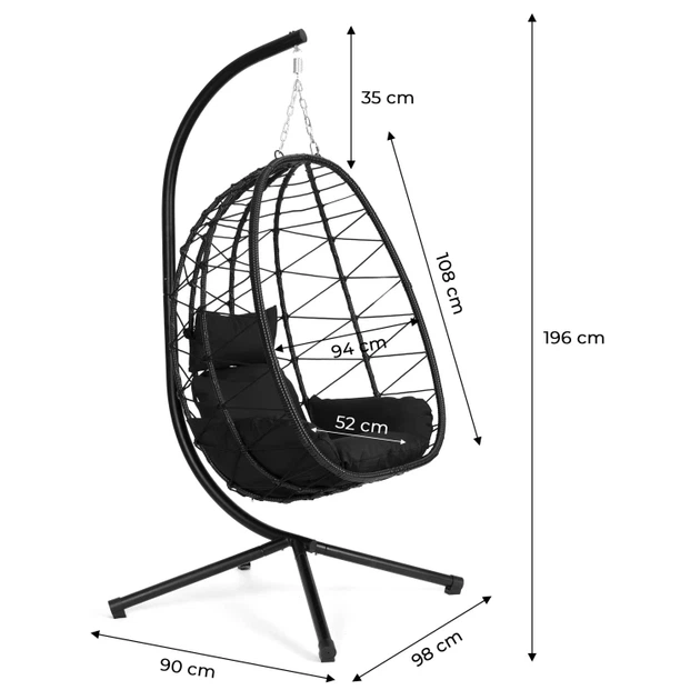 Крісло-кокон гойдалка ModernHome by Multistore ESO-C748-1-1 - зображення 8