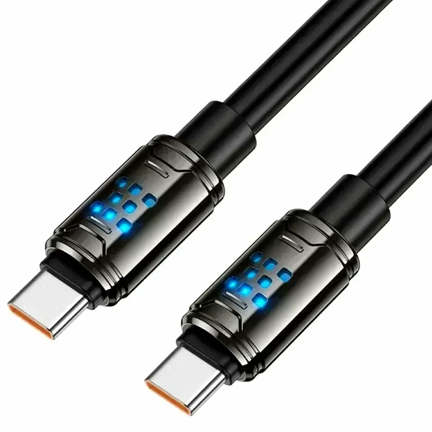 Кабель Type-C 1.2м 240Вт 5A для зарядки черный HOCO U143 - Фото 7 Кабель Type-C 1.2м 240Вт 5A для зарядки черный HOCO U143 - изображение 7