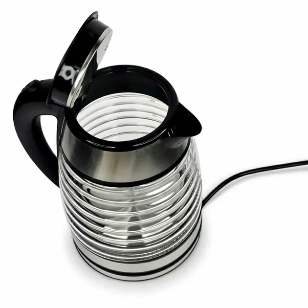 Електричний чайник 2 л 2400 Вт з підсвічуванням скло рифлене Top Kitchen TK 00239 - зображення 7