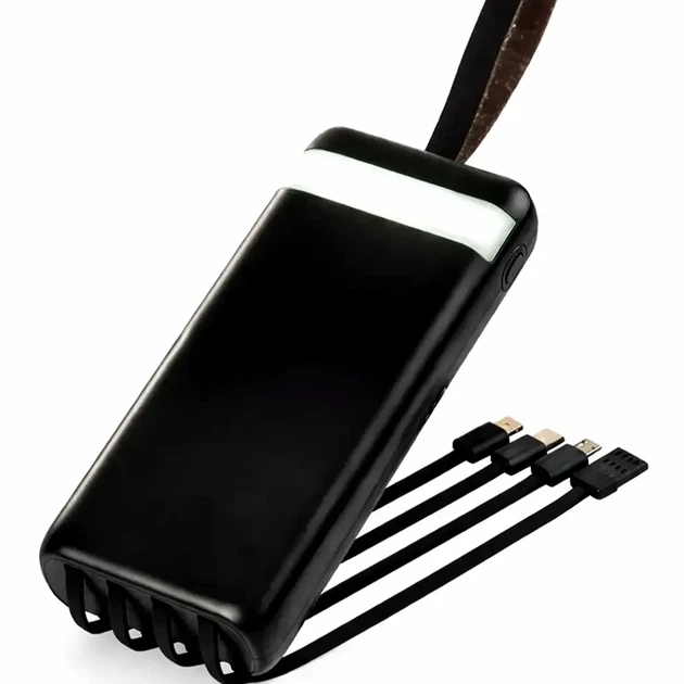 Повербанк 20000mAh із ліхтариком USB Type-C micro USB чорний iDragon KP-20 - Фото 6 Повербанк 20000mAh із ліхтариком USB Type-C micro USB чорний iDragon KP-20 - зображення 6