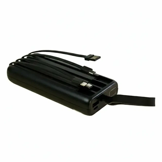 Повербанк 20000mAh із ліхтариком USB Type-C micro USB чорний iDragon KP-20 - Фото 7 Повербанк 20000mAh із ліхтариком USB Type-C micro USB чорний iDragon KP-20 - зображення 7