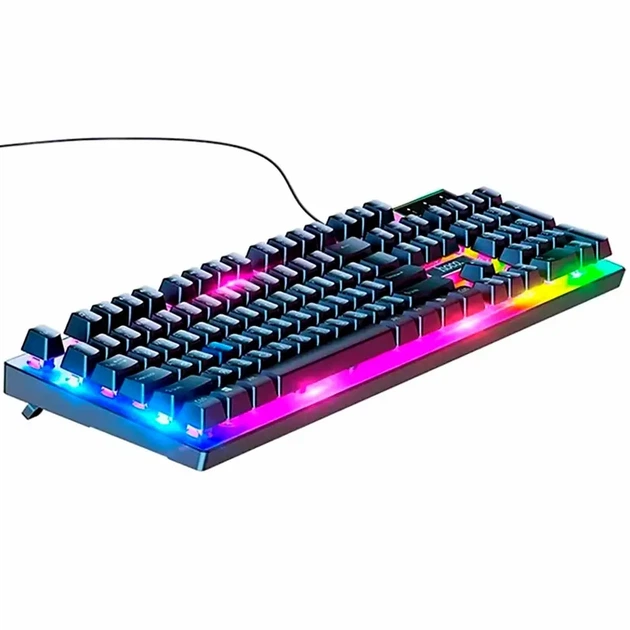 Набір провідна клавіатура 104 клавіші та оптична миша RGB підсвічування USB GM18 Luminous для ПК та ноутбука - Фото 6 Набір провідна клавіатура 104 клавіші та оптична миша RGB підсвічування USB GM18 Luminous для ПК та ноутбука - зображення 6