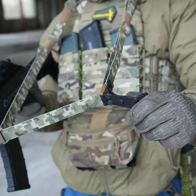 Збройовий ремінь RAGNAROK "KRAKEN" Gen.2 Carbine (Триточковий) Піксель - зображення 4