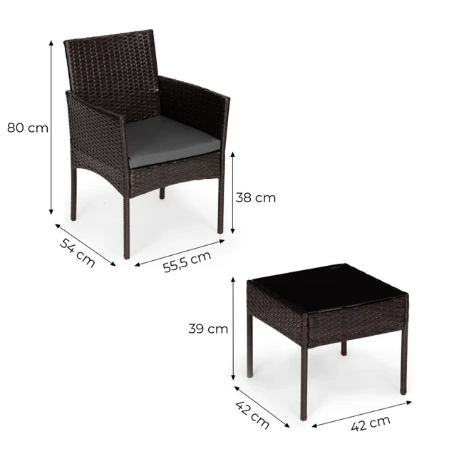 Zestaw mebli ogrodowych ModernHome by Multistore ESO-F368-2-4 - obraz 10