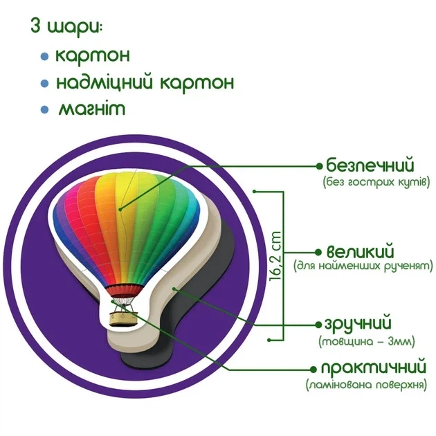 Набор магнитные пазлы Magdum ML4031-62 EN 54 дет 18 картинок (403162) - изображение 3