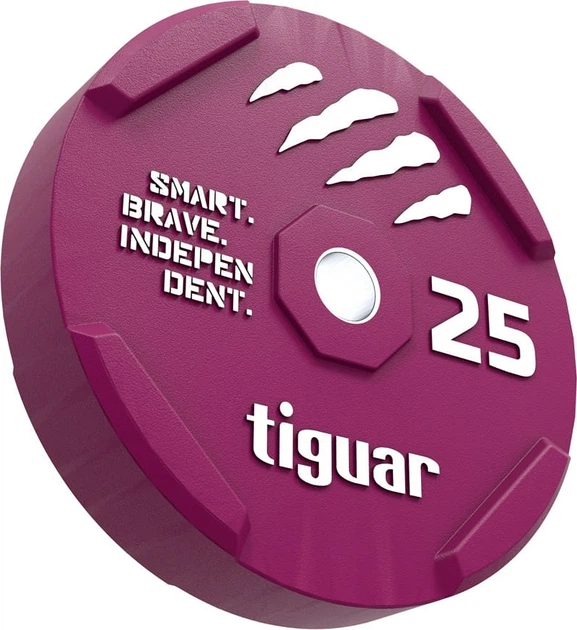Диск Tiguar Bumper гумовий 25 кг Рожевий (TI-WBR02500) - зображення 2